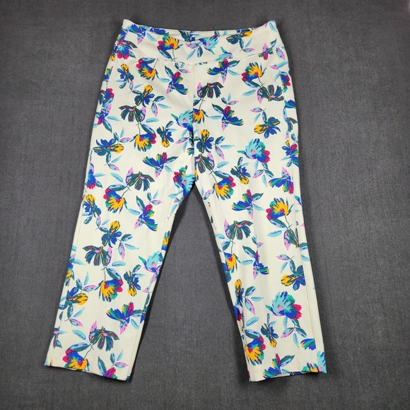 Soft Surroundings Pants - Soft Surroundings Pants Womens Size Large Pull On Floral Pants‎ Stretch